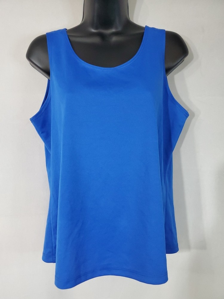 Notations Women's Size petite large PL Sleeveless Blue tank top