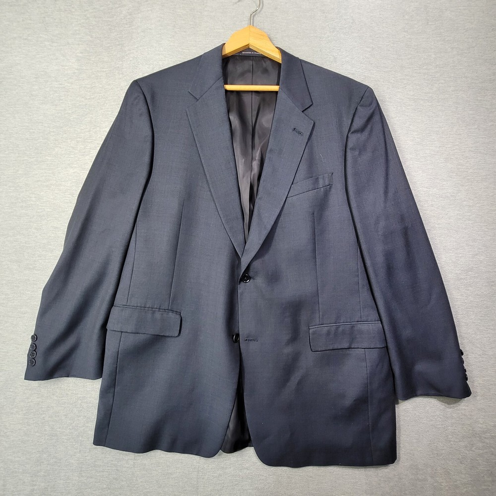 Daniel Cremieux Blazer Mens 46L Navy Loro Piana Wool Suit Jacket Sport Coat