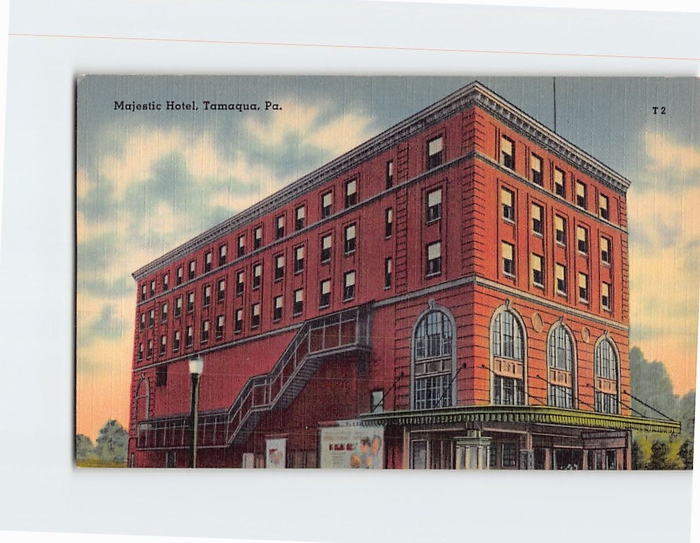 Postcard Majestic Hotel Tamaqua Pennsylvania USA