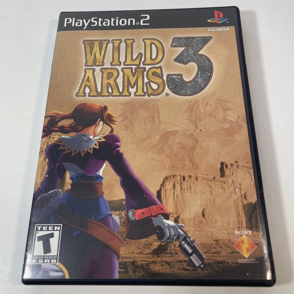Wild Arms 3 (PlayStation 2, 2002) PS2 Case & Game NO Manual - Tested & Working