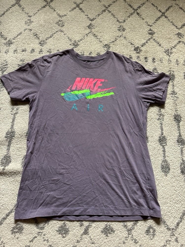 daybreak purple neon nike air DNA Futura shirt vintage logo size medium