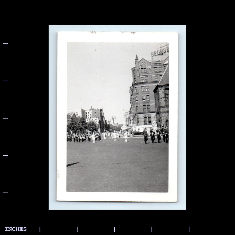 Old Vintage Photo PARADE STREET SCENE BOSTON MASSACHUSETTS 1949