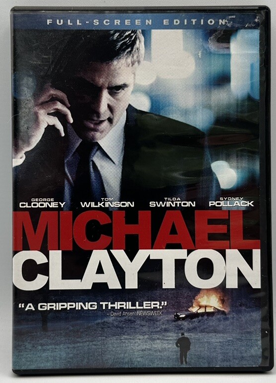 Michael Clayton DVD George Clooney Tom Wilkinson Free Shipping 2008