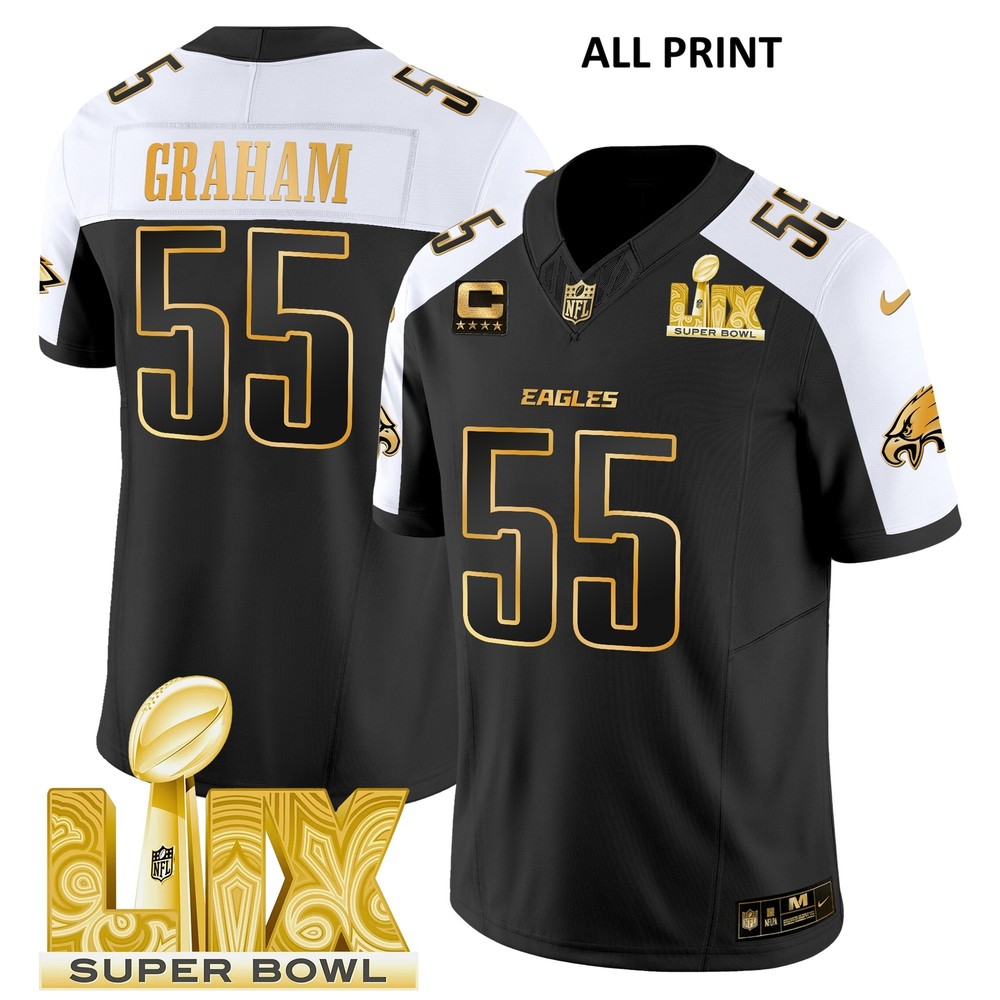 Philadelphia EEagless SuperxBowlxLIX #55 BrandonGraham Football Jersey-ALL PRINT