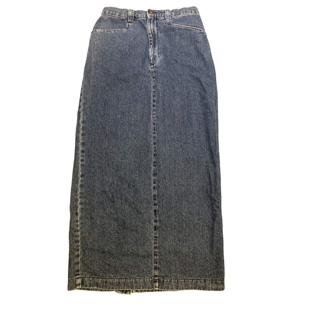 Lee Casuals Jeans Skirt Women's Size 4L Long Maxi Blue Vintage 90s Classic