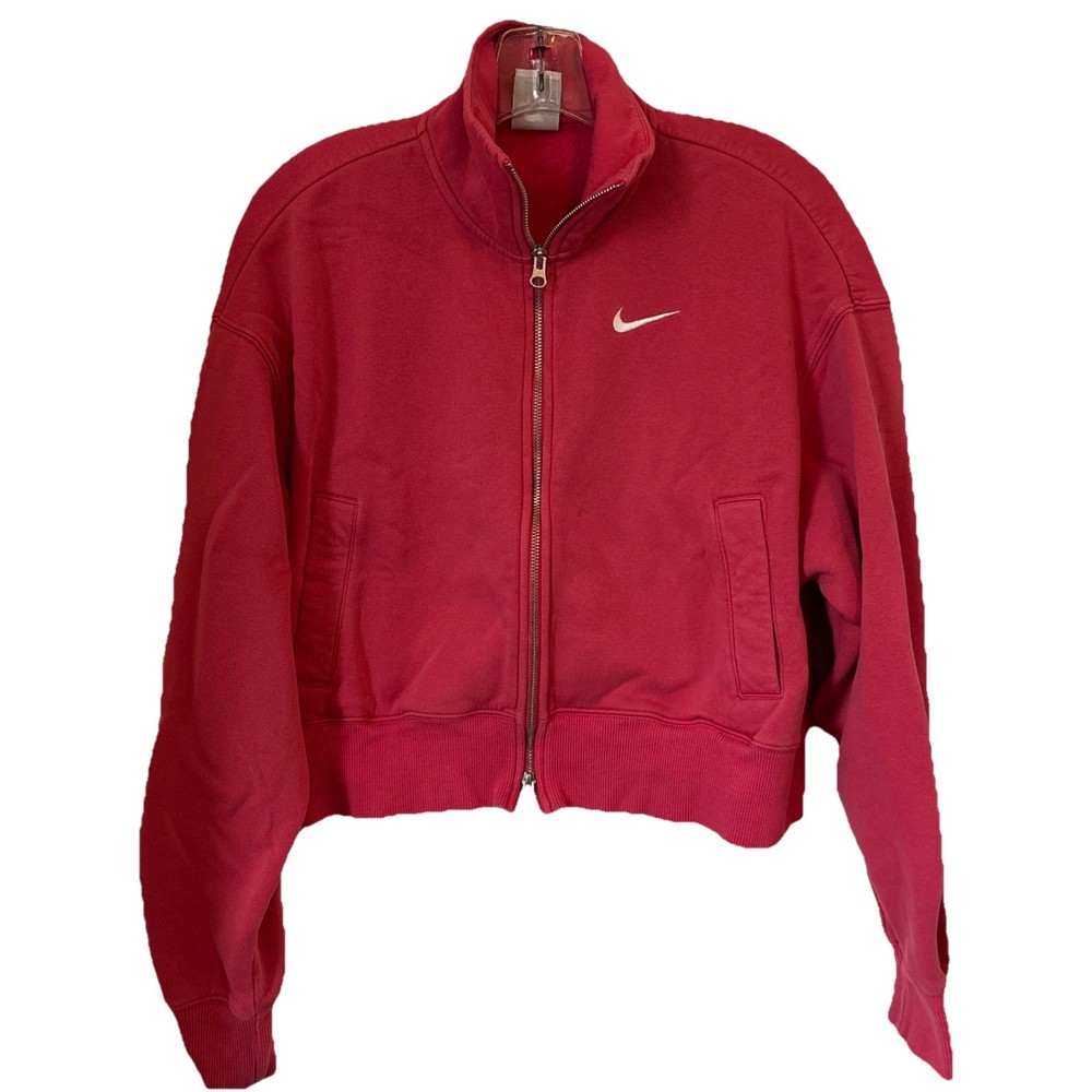 Nike Cropped Full Zip Sweatshirt Women’s size S Pink