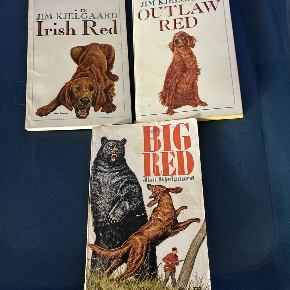 VTG Jim Kjelgaard PB Book LOT Of 3 BIG RED, IRISH RED & OUTLAW RED Scholastic