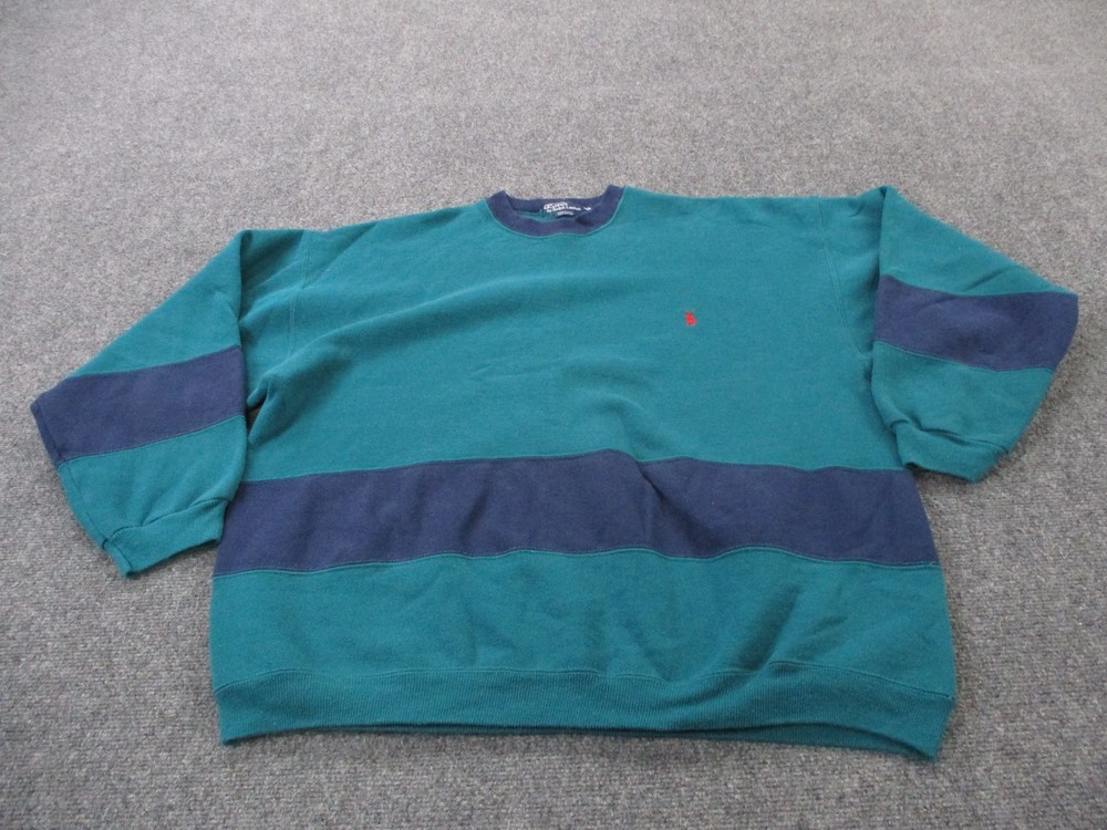 Vintage Polo Ralph Lauren Sweater Men 2XL Striped Pullover Casual USA Made 90s