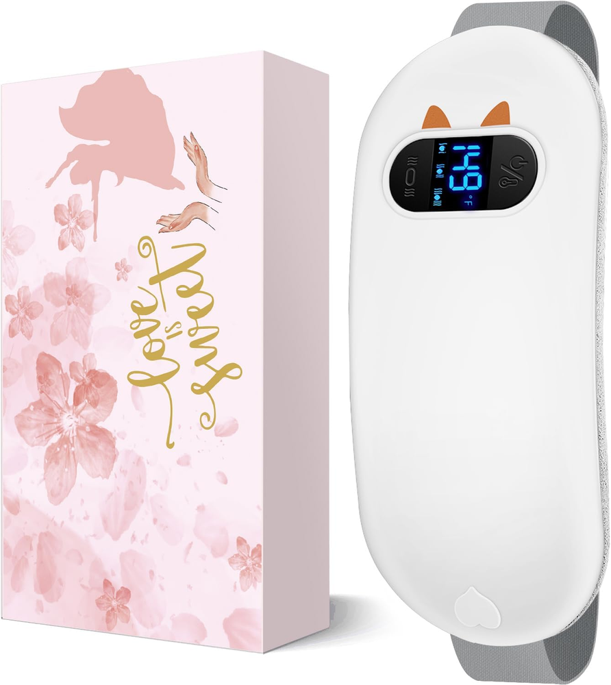 Portable Cordless Heating Pad for Period Cramps and Back Pain with 6 Heat Settings
