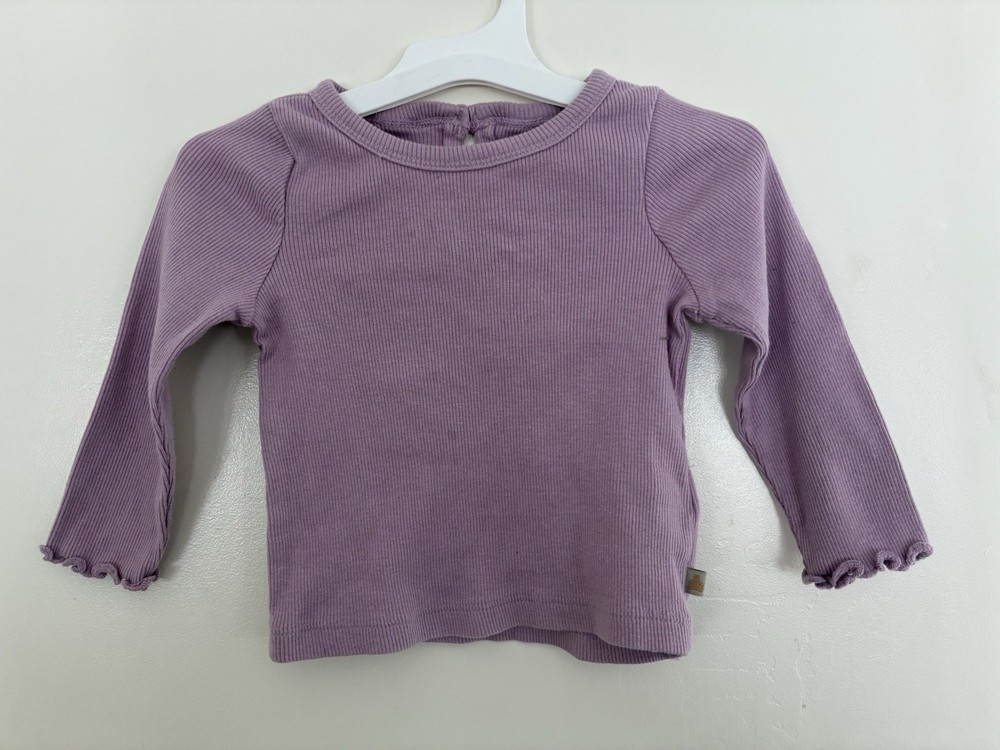 baby Gap brannan's favorites Baby Girls Long Sleeve Rib Tee Lavender Mist 12-18M
