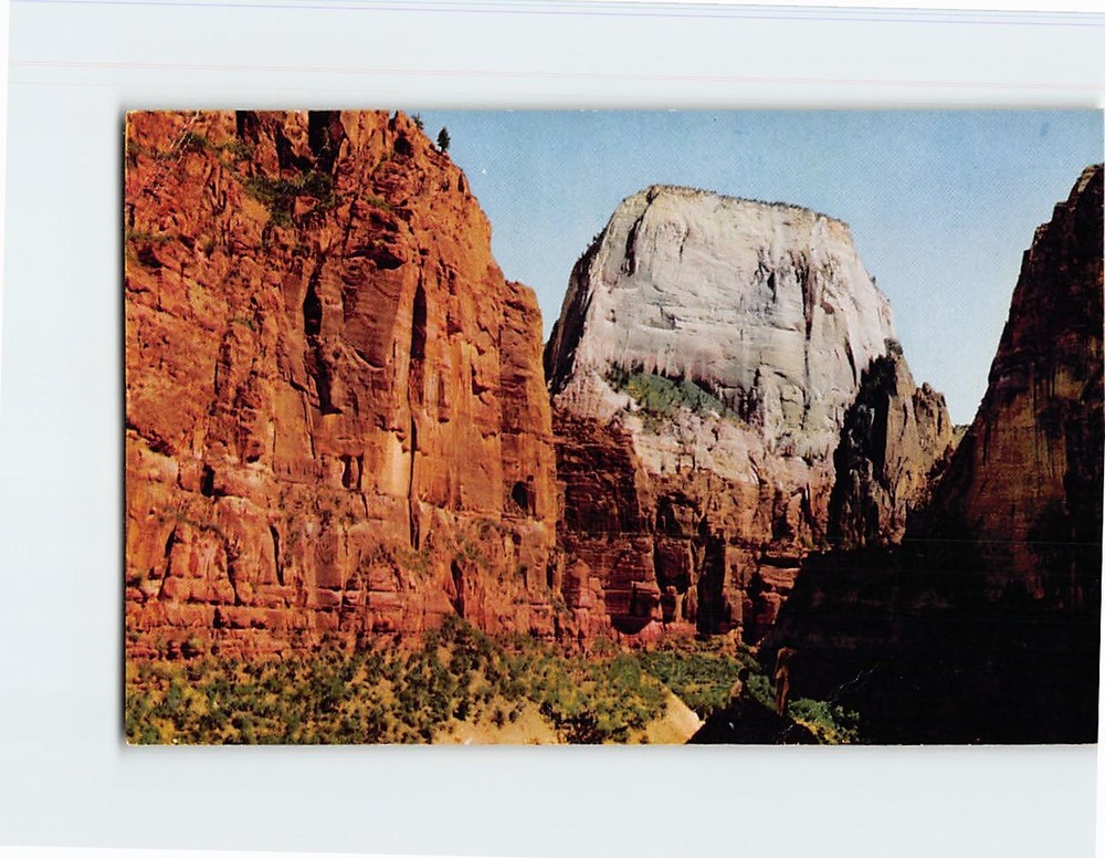 Postcard Great White Throne Zion National Park Utah USA