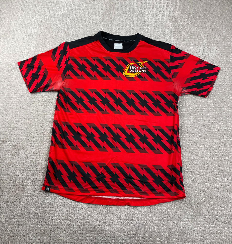 Troy Lee Designs Shirt Mens L Short Sleeve Skyline Registration Jersey Cycling