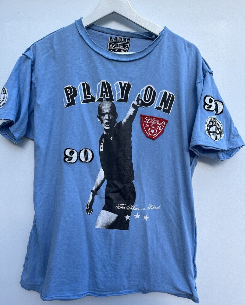 Collina Referee T Shirt Blue Judas Legends Italy Football World Cup Mens Large L