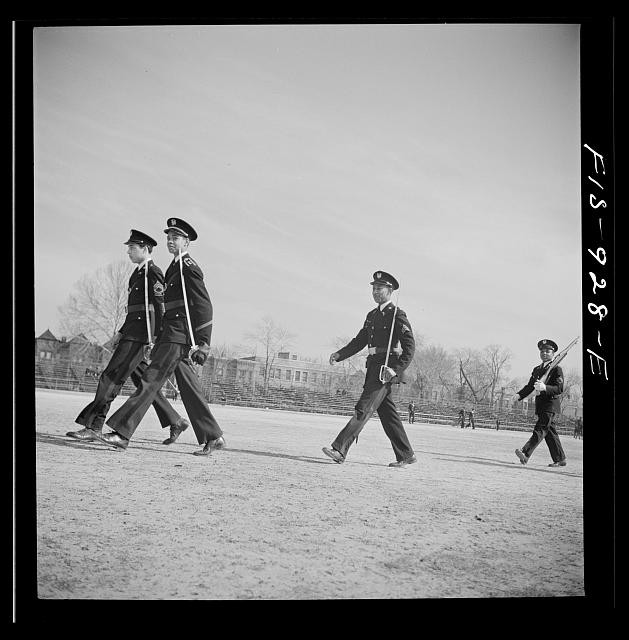 Washington DC 1942 Armstrong Technical High School Military Unit Army Training