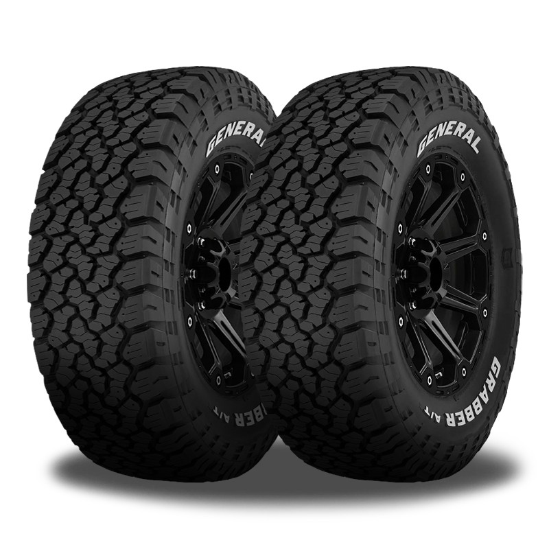 2 General Grabber A/TX RWL 265/70R17 121/118S All Terrain 3PMSF 50K Mi 10 PLY