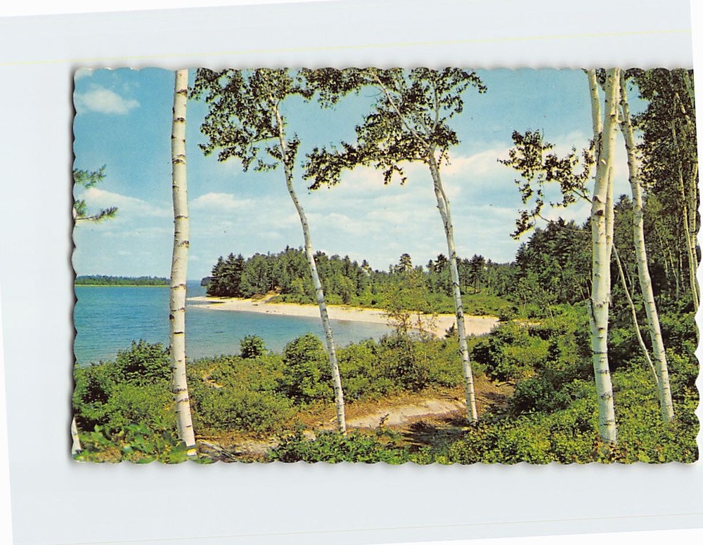 Postcard Sebago Lake Maine USA