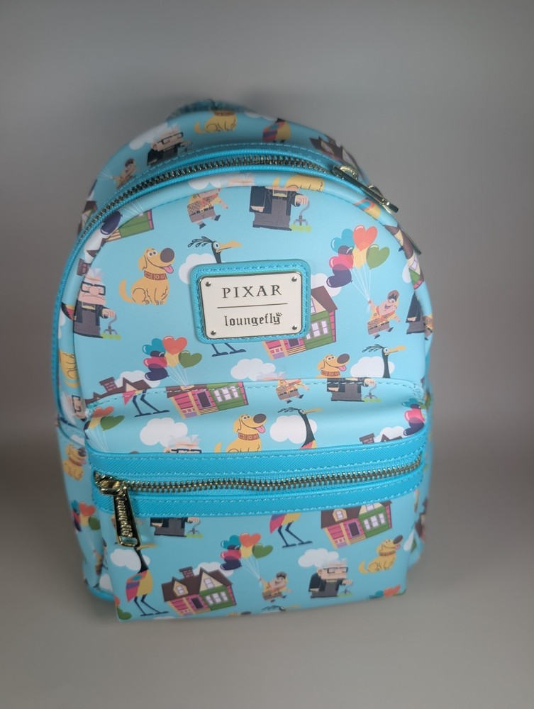Loungefly Disney Pixar's Up - Dug, Russell, Carl, Kevin AOP Mini Backpack