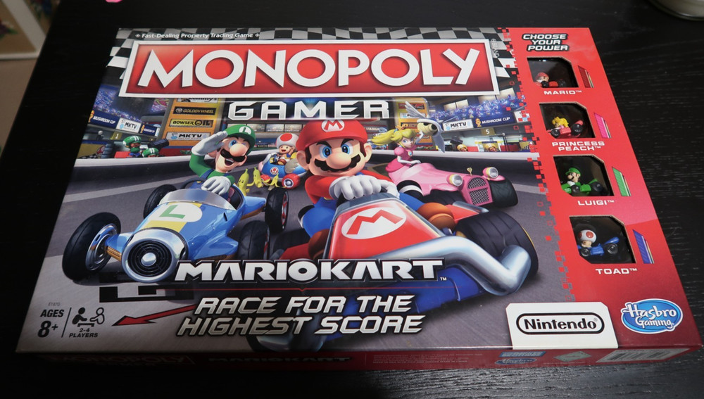 Monopoly Gamer Edition Mario Kart Board Game Hasbro Nintendo - Complete