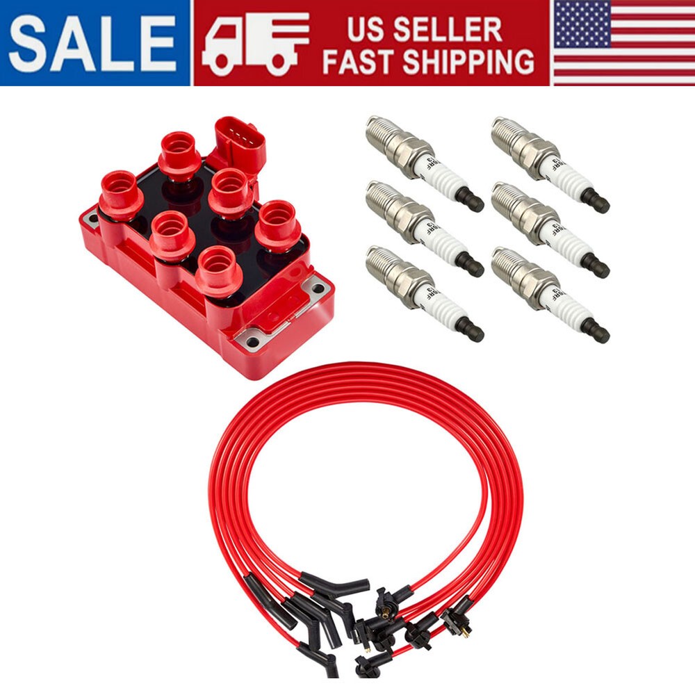 High Performance FD488 Ignition Coil Wire Spark Plug Kit for Ford Mazda Mercury