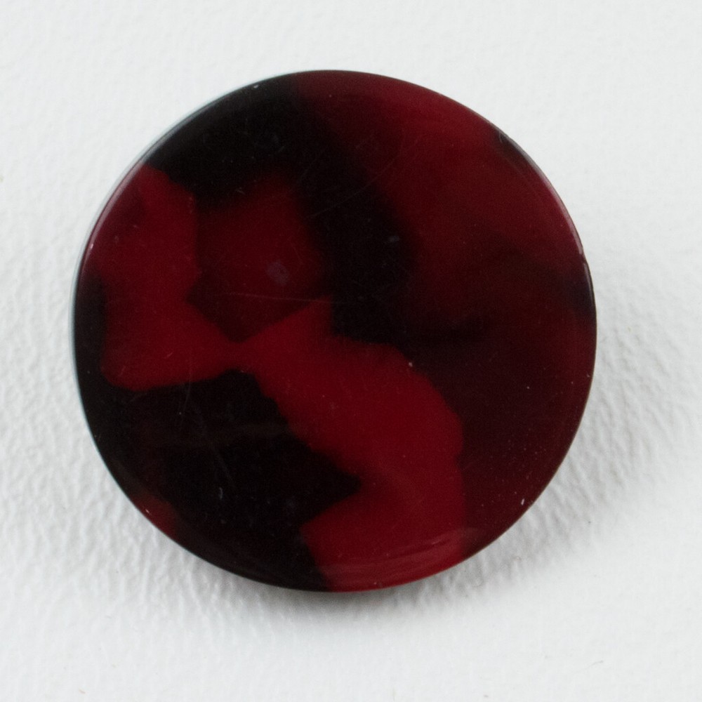 Vintage Celluloid Pin Brooch Art Deco Red Camouflage Pattern