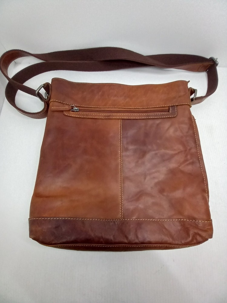 Jack Georges Voyager Brown Leather Crossbody Shoulder Bag