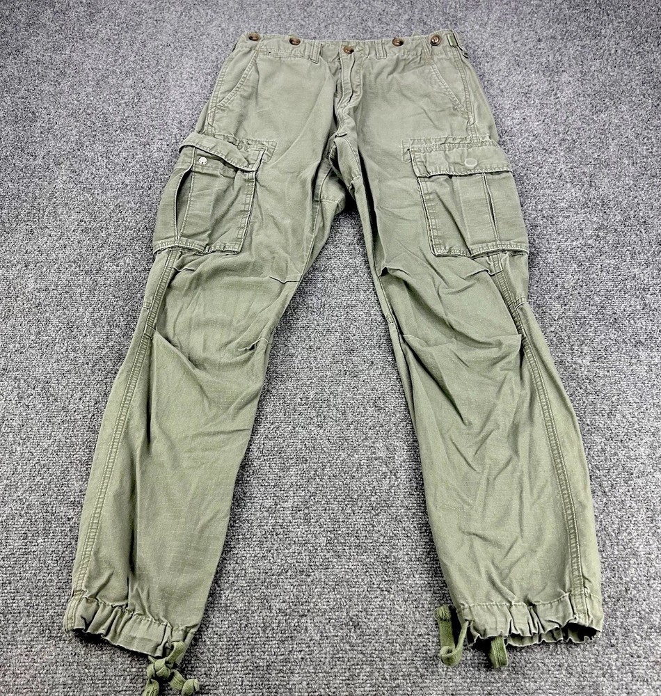 MNML Cargo Pants Men’s 30x31 Green Ripstop Utility Military Skater Grunge Emo