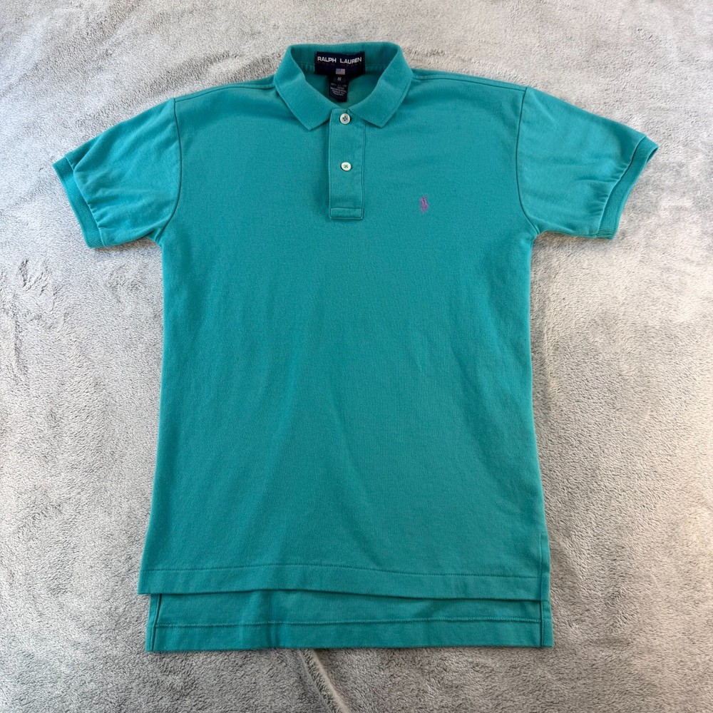 Ralph Lauren Polo Shirt Womens Small Green Short Sleeve Pony Logo
