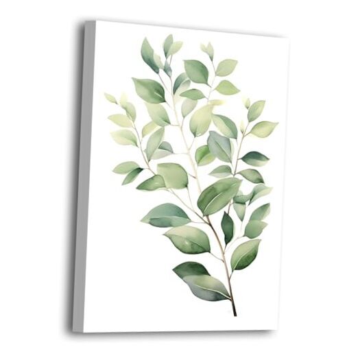 Botanical Plant Canvas Wall Art Sage Plant Picture 12.00