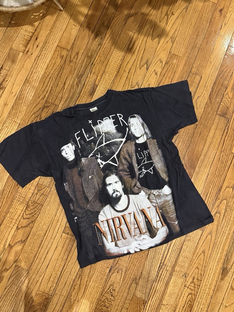 Vintage 90s Nirvana 2 Sided Flipper Graphic Tee M/L