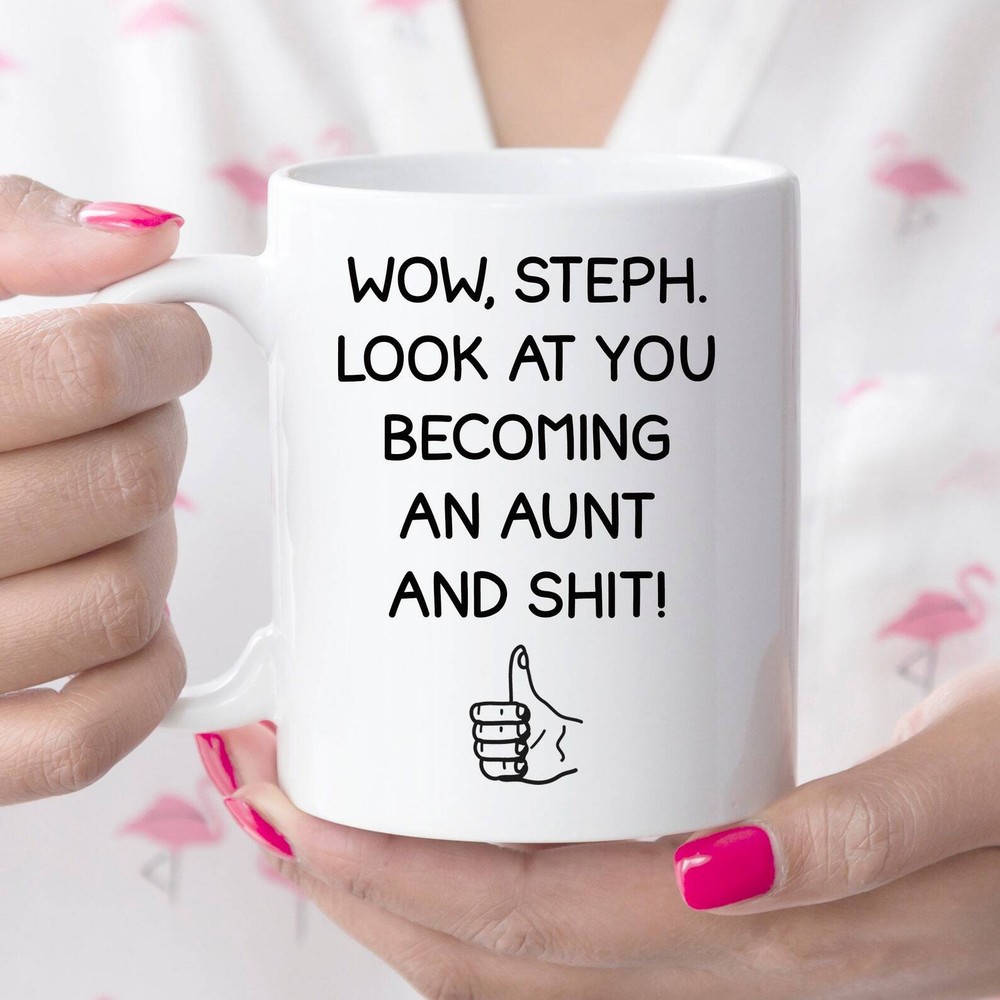 New Aunt Mug Personalized Aunt Ceramic Cup New Aunt Gift New Baby Aunt Present