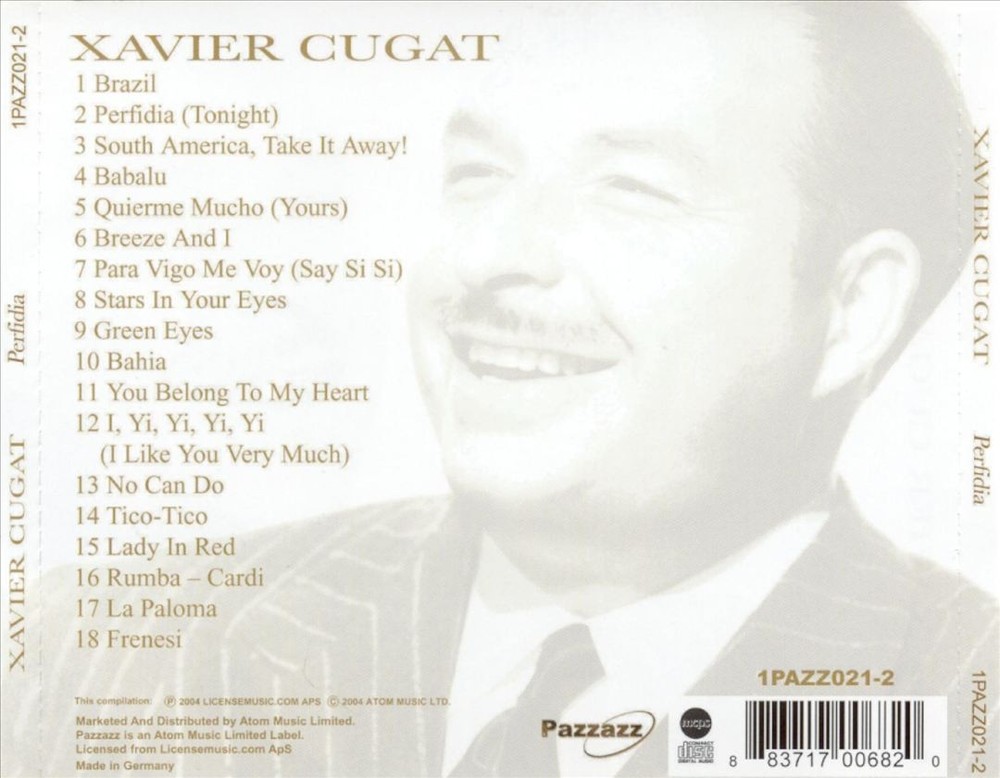 Xavier Cugat Perfidia New Cd