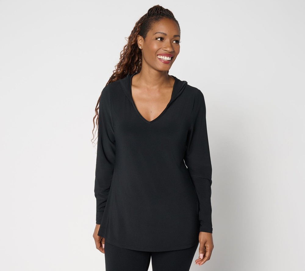 Women Control Women's Top Sz S La Roma Jersey Hooded Black A702368