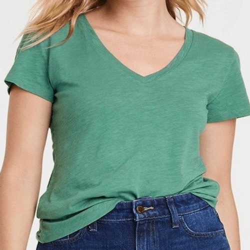 Women's Fitted V-Neck Short Sleeve T-Shirt - Universal Thread Dark Green XL