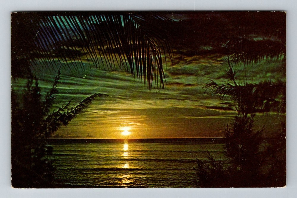 Barbados- West Indies Island Sunset Souvenir Old Postal Vintage c1968 Postcard