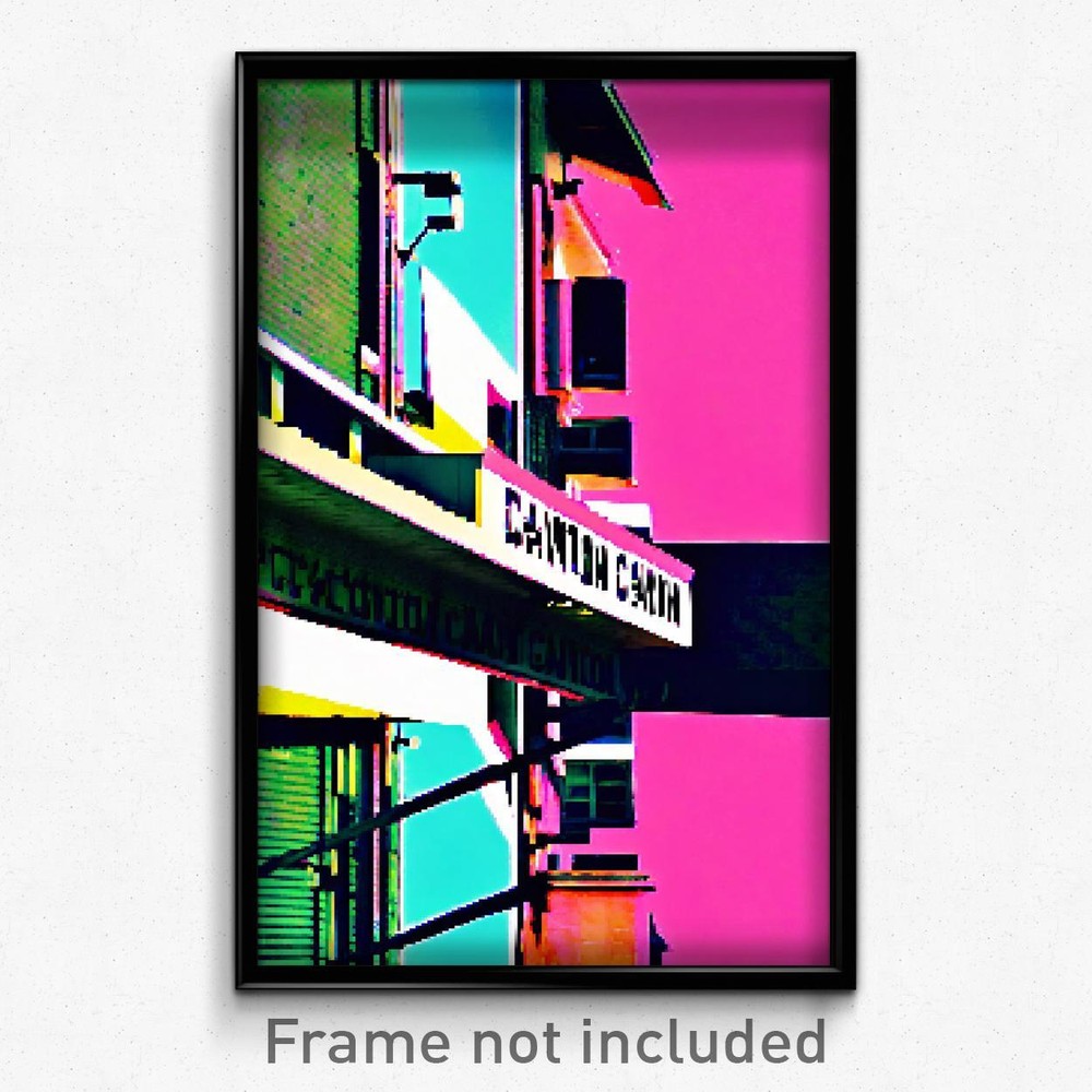 8 Bit Pixel Art Trippy Video Game Poster - Glossy Canton Print