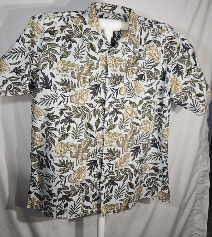 OP Sport Ocean Pacific Hawaiian Polo Men's Shirt Size Large, Cotton Short Sleeve