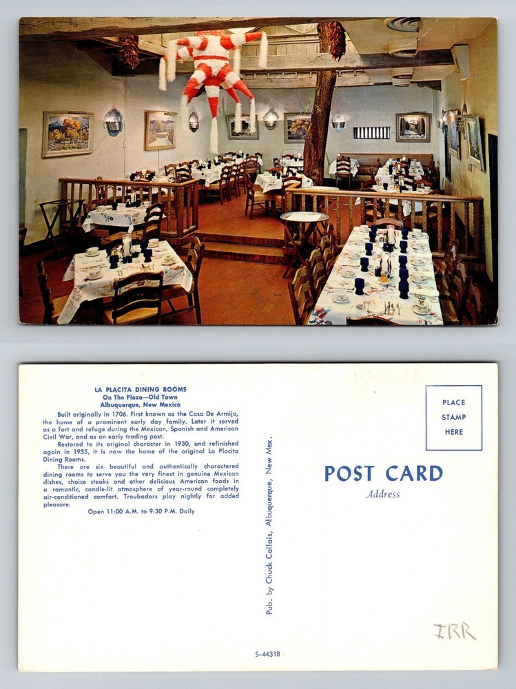 Albuquerque, NM-New Mexico, La Placita Dining Rooms Old Town Vintage Postcard