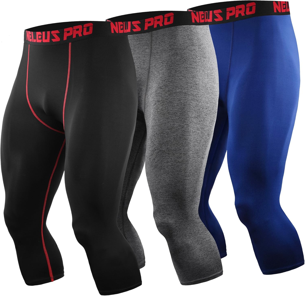 Men's Dry Fit Compression Workout Running Leggings for Active Performance  