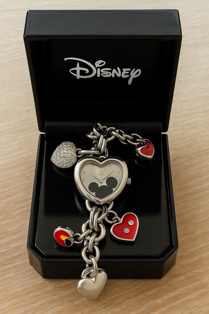 Disney Mickey Mouse Limited Edition Silver Charm Bracelet Watch