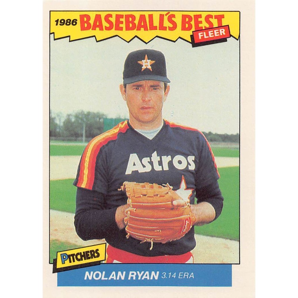 1986 Fleer Baseball's Best Sluggers vs. Pitchers #30 Nolan Ryan