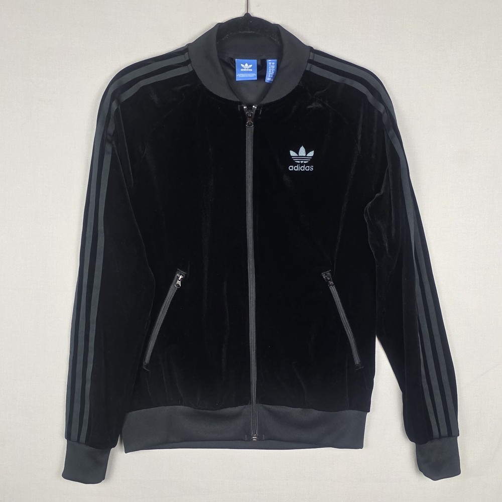 Adidas Originals VELVET VIBES SUPERSTAR TRACK JACKET S BLACK Firebird Supergirl