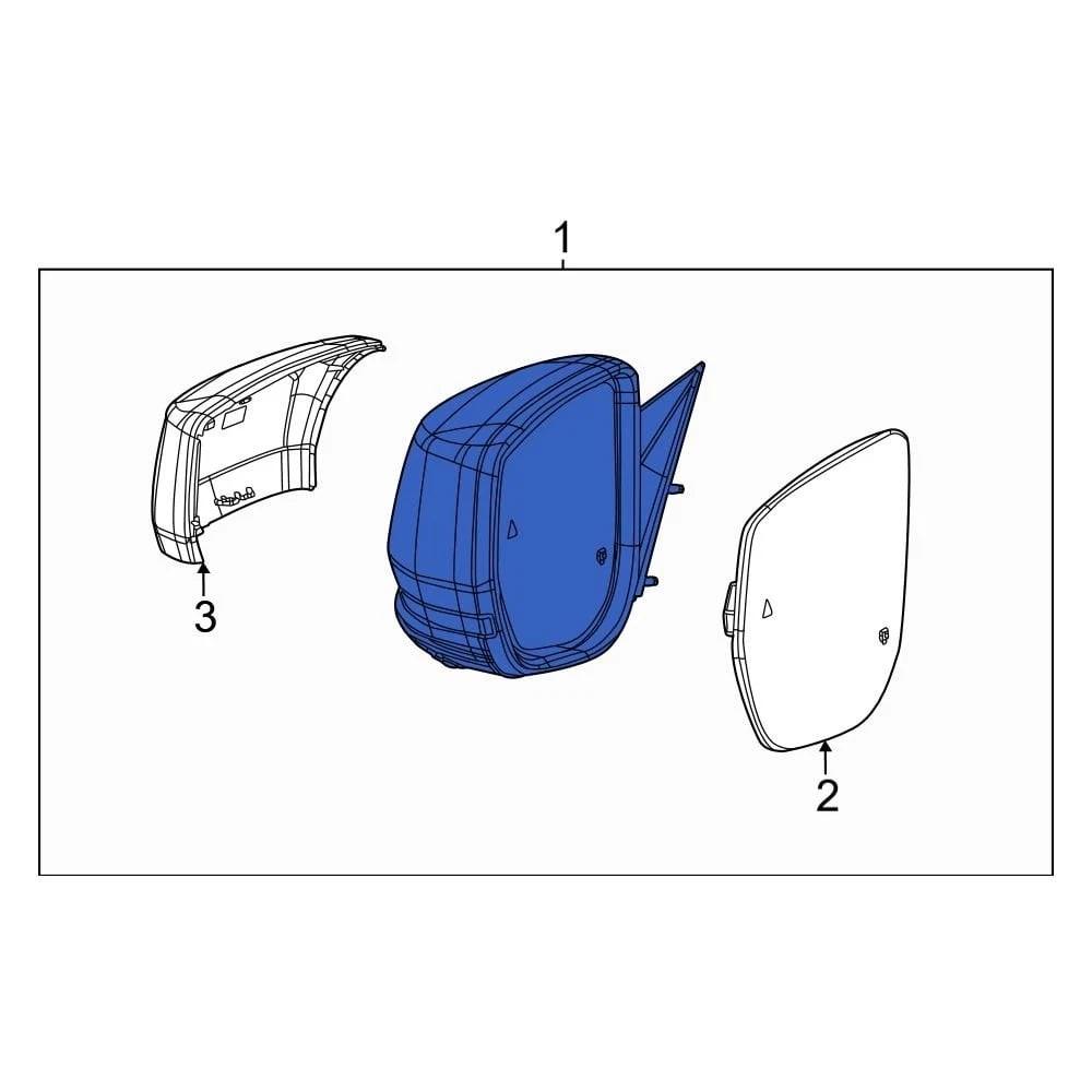 2021-2024 Jeep Grand Cherokee L Front Left Door Mirror 68552267AB