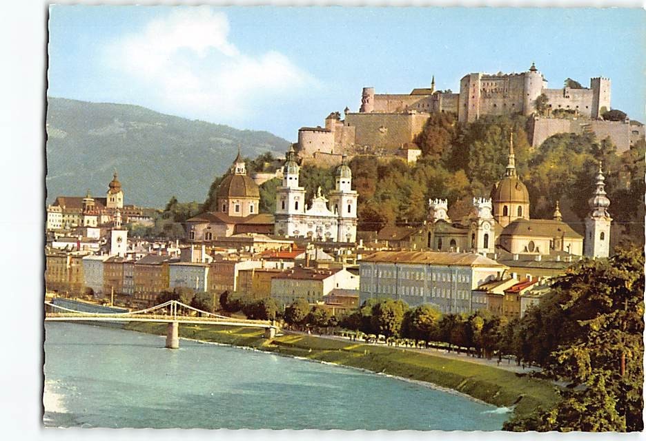 Postcard Scenic View in Salzburg Austria