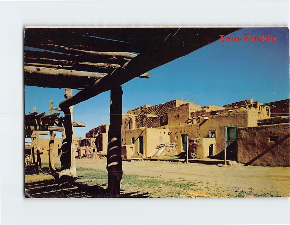 Postcard Taos Pueblo New Mexico USA