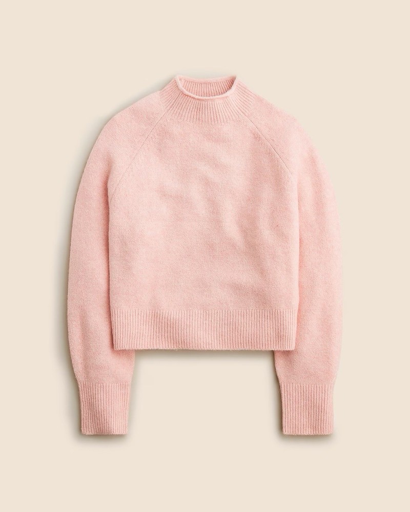 J.Crew Rollneck Pink Sweater in Supersoft Yarn Size M Merino Wool Alpaca Blend