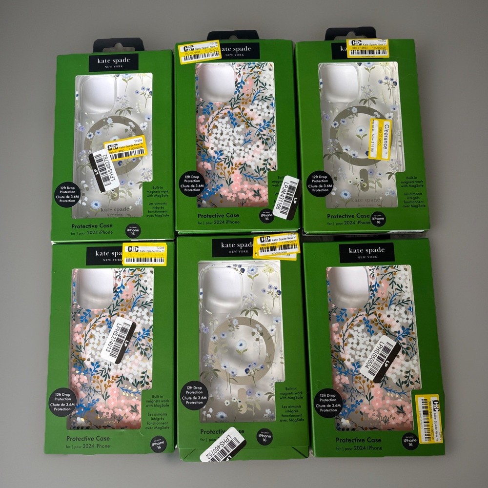Lot Of 6 iPhone 16 Bulk Kate Spade Cases Mag Safe