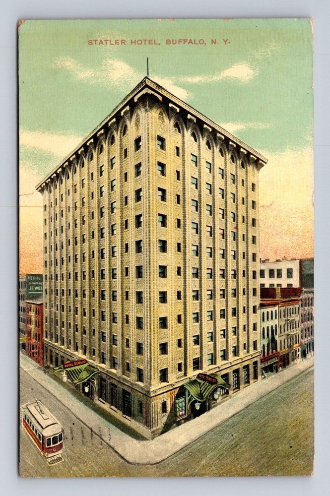 Buffalo NY-New York, Statler Hotel Advertising, Antique, Vintage c1909 Postcard