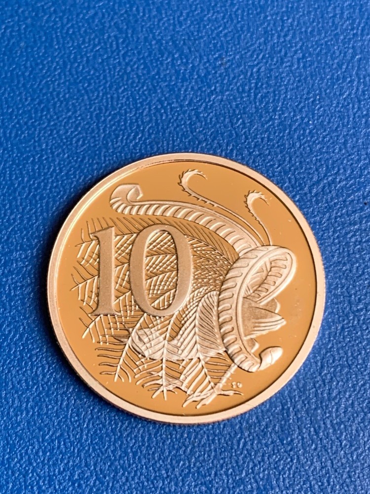 AUS. 1982 TEN CENT PROOF COIN. FROM SET -:- VERY NICE CLEAN CONDITION.