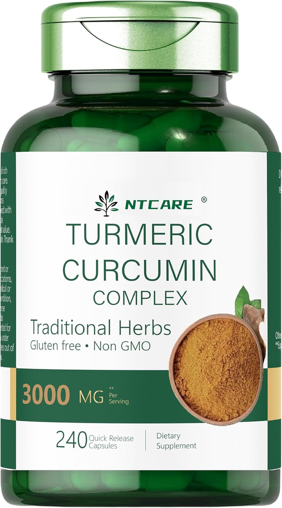 Turmeric Curcumin 3000mg with Black Pepper for Joint Support 240 Capsules