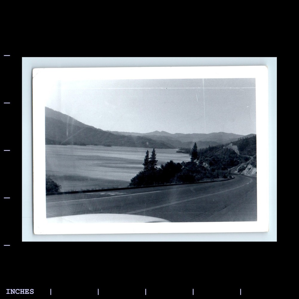 Old Vintage Photo MOUNTAIN LANDSCAPE HIGHWAY LAKE